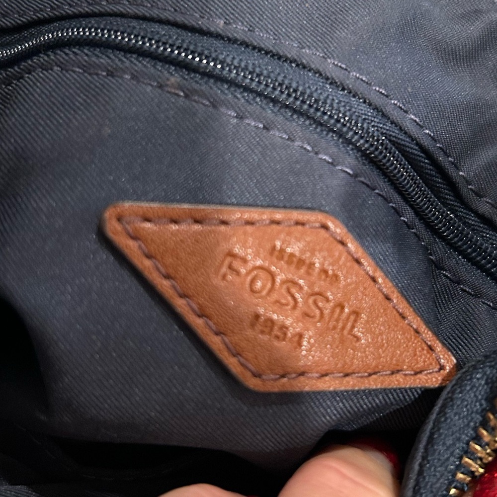 Fossil Leather Crossbody Bag Pattern Boho bag - Picture 4 of 14